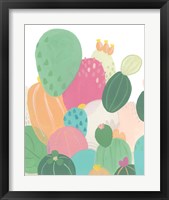 Framed 'Cactus Confetti I' border=