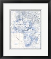 Framed Africa in Shades of Blue