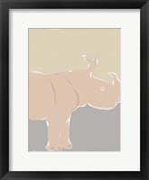 Pastel Zoo I Framed Print