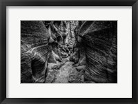 Framed Slot Canyon Utah 7 Black & White