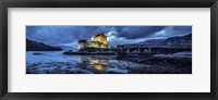 Framed Fairytale Castle Twilight Panorama 4 Black