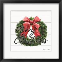 Framed Merry Christmas Wreath