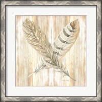 Framed 'Feathers Crossed II' border=