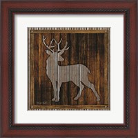 Framed 'Deer Silhouette I' border=