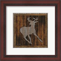 Framed 'Deer Running II' border=