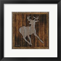 Framed 'Deer Running II' border=