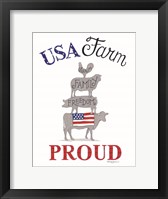 Framed USA Farm Proud