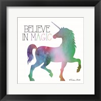 Framed Believe in Magic Unicorn