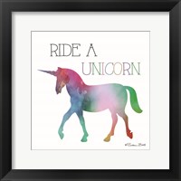 Framed Ride a Unicorn