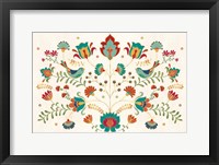 Framed Folk Floral I