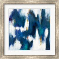 Framed 'Blue Texture II' border=