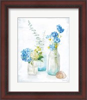 Framed 'Beach Cottage Florals III' border=