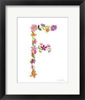 Framed Floral Alphabet Letter VI