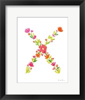 Framed Floral Alphabet Letter XXIV