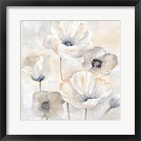 Gray Poppy Garden I Framed Print