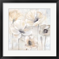 Gray Poppy Garden II Framed Print