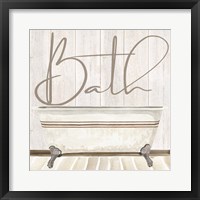 Rustic Bath II Bath Framed Print