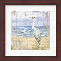 Framed 'Birds of the Coast Rustic II' border=