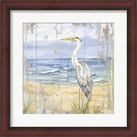 Framed 'Birds of the Coast Rustic II' border=