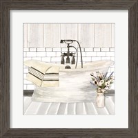 Framed 'Farmhouse Bath I Tub' border=