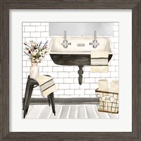 Framed 'Farmhouse Bath II Sink' border=