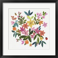 Folky Flowers II Framed Print