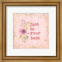 Framed 'Just Do Your Best' border=