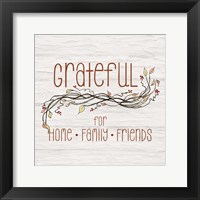 Framed Grateful for Home II
