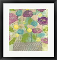 Framed Purple and Yellow Floral II