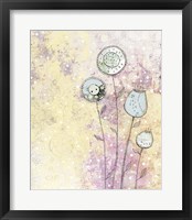 Framed Lavender Floral Abstract