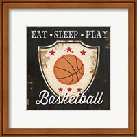 Framed 'Eat, Sleep, Play, Basketball' border=