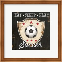 Framed 'Eat, Sleep, Play, Soccer' border=