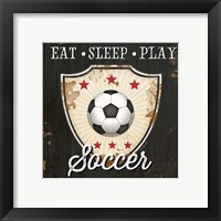 Framed 'Eat, Sleep, Play, Soccer' border=