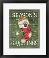 Framed Season's Greetings Stocking