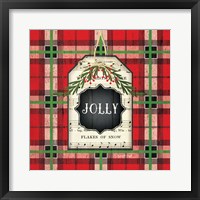 Jolly Christmas Plaid Framed Print