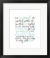 Framed Psalm 139 Color