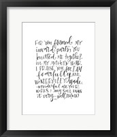 Framed Psalm 139