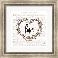 Framed Old Rugged Heart Love Wreath