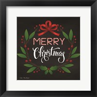 Peppermint Merry Christmas Framed Print