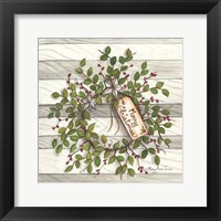 Framed Merry Christmas Wreath