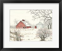 Framed Winter Barn