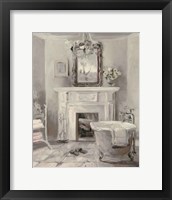 French Bath IV Gray Framed Print