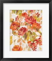 Framed 'Red and Orange Brocade II' border=