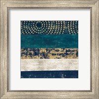 Framed 'Juxtapose V Metallic' border=