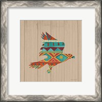 Framed 'Southwestern Vibes III on Walnut' border=