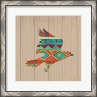 Framed 'Southwestern Vibes III on Walnut' border=