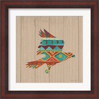 Framed 'Southwestern Vibes III on Walnut' border=