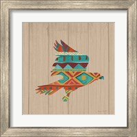 Framed 'Southwestern Vibes III on Walnut' border=