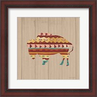 Framed 'Southwestern Vibes II on Walnut' border=