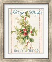 Framed 'Floursack Holiday Bright I' border=